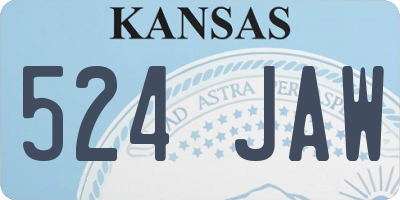 KS license plate 524JAW