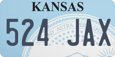 KS license plate 524JAX