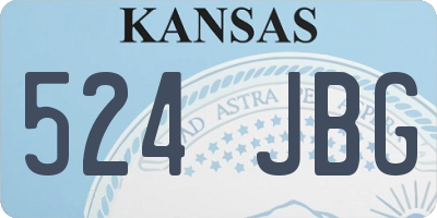 KS license plate 524JBG