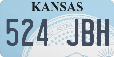 KS license plate 524JBH