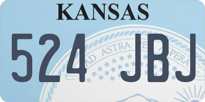 KS license plate 524JBJ