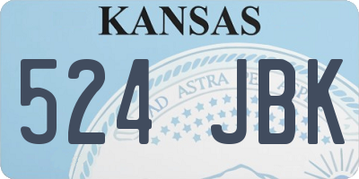 KS license plate 524JBK