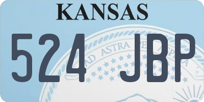 KS license plate 524JBP