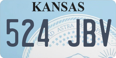 KS license plate 524JBV