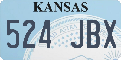 KS license plate 524JBX