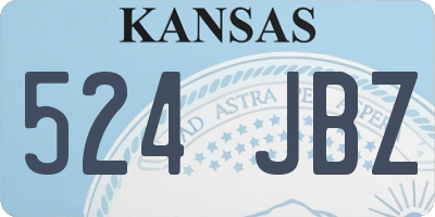 KS license plate 524JBZ