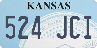 KS license plate 524JCI