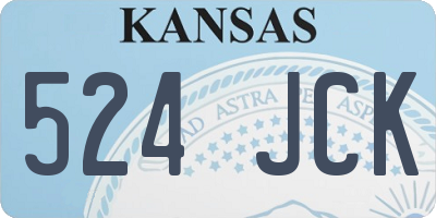 KS license plate 524JCK