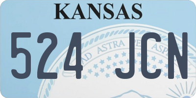 KS license plate 524JCN