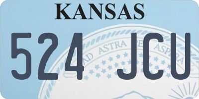 KS license plate 524JCU