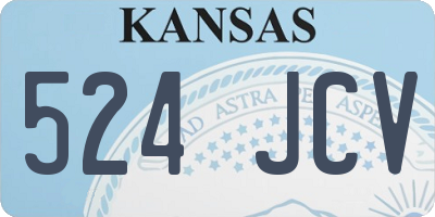 KS license plate 524JCV