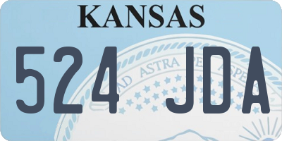 KS license plate 524JDA