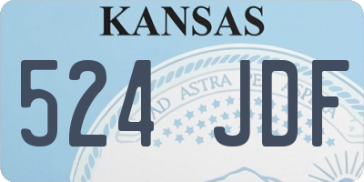 KS license plate 524JDF