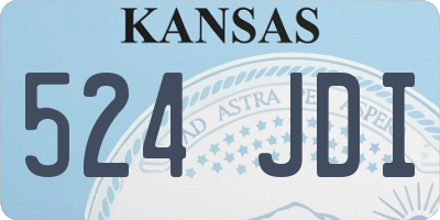 KS license plate 524JDI