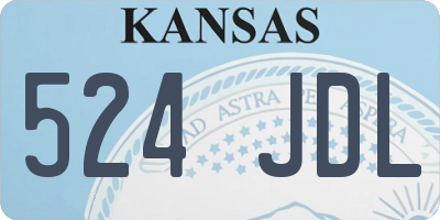 KS license plate 524JDL