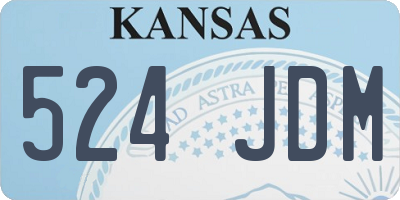 KS license plate 524JDM