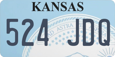 KS license plate 524JDQ