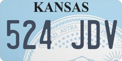 KS license plate 524JDV