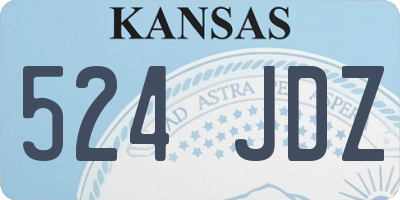 KS license plate 524JDZ