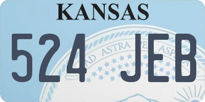 KS license plate 524JEB