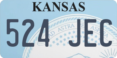 KS license plate 524JEC