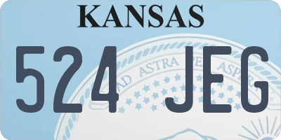 KS license plate 524JEG