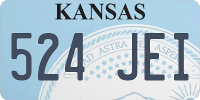 KS license plate 524JEI