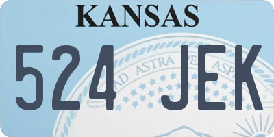 KS license plate 524JEK