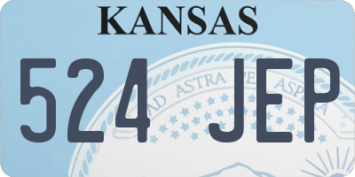 KS license plate 524JEP