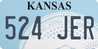 KS license plate 524JER