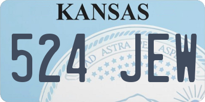 KS license plate 524JEW