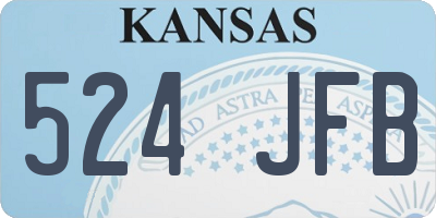 KS license plate 524JFB