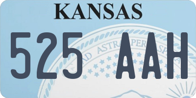 KS license plate 525AAH