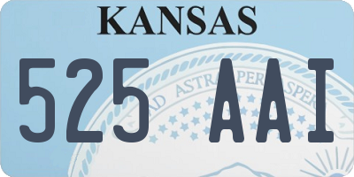 KS license plate 525AAI