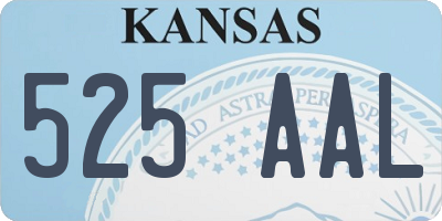 KS license plate 525AAL