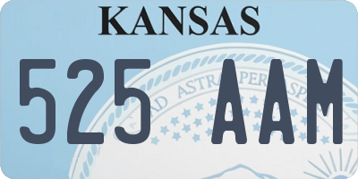 KS license plate 525AAM
