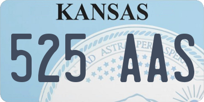 KS license plate 525AAS