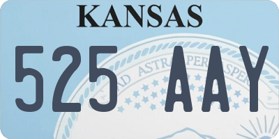 KS license plate 525AAY