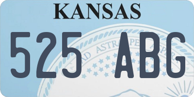 KS license plate 525ABG