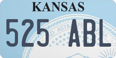 KS license plate 525ABL