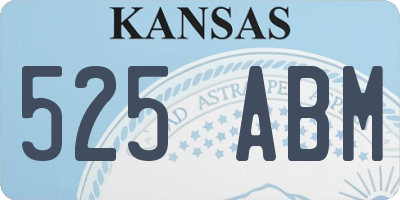 KS license plate 525ABM
