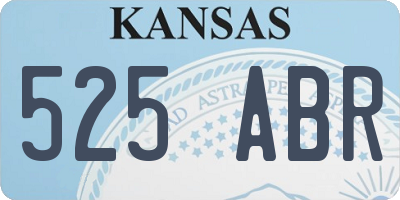 KS license plate 525ABR