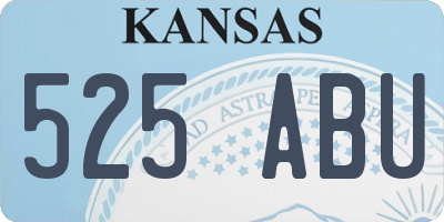 KS license plate 525ABU