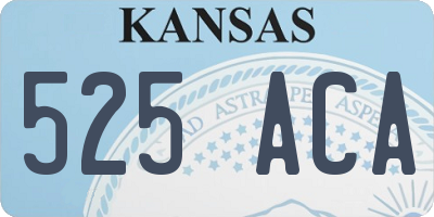 KS license plate 525ACA