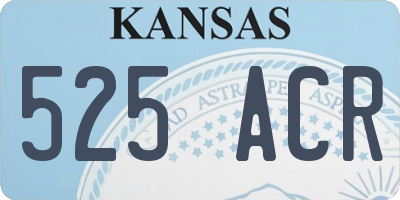 KS license plate 525ACR