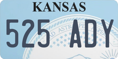 KS license plate 525ADY