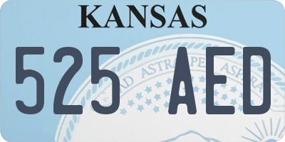 KS license plate 525AED