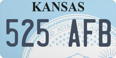 KS license plate 525AFB