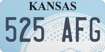KS license plate 525AFG
