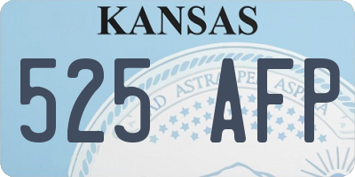 KS license plate 525AFP